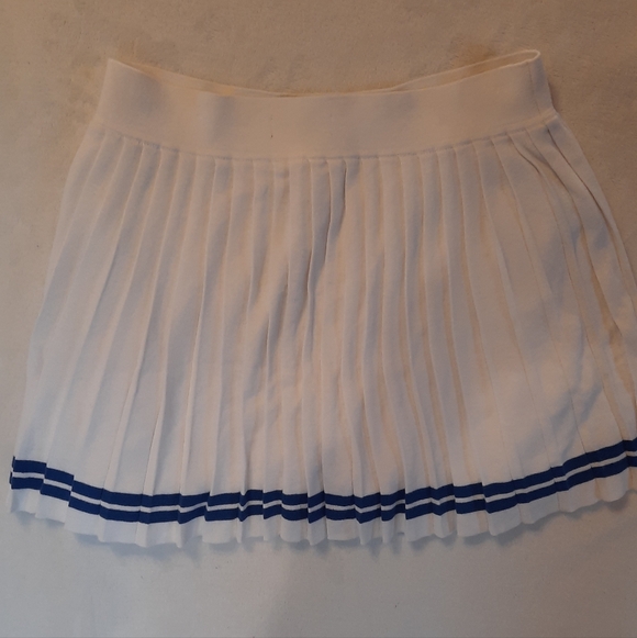 NWT! Ralph Lauren RLX Skort Womans Large White Blue Golf Sporty Pleated Preppy - Picture 13 of 14